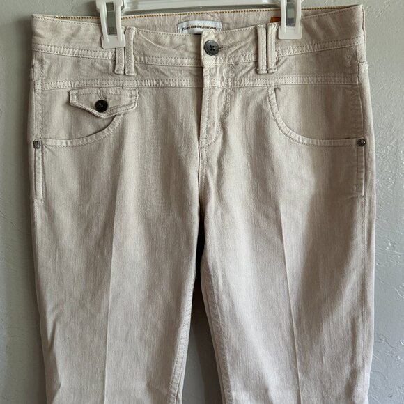 Pilcro And The Letterpress Vintage Slim Cream Ivory Y2K Jeans - Picture 2 of 7